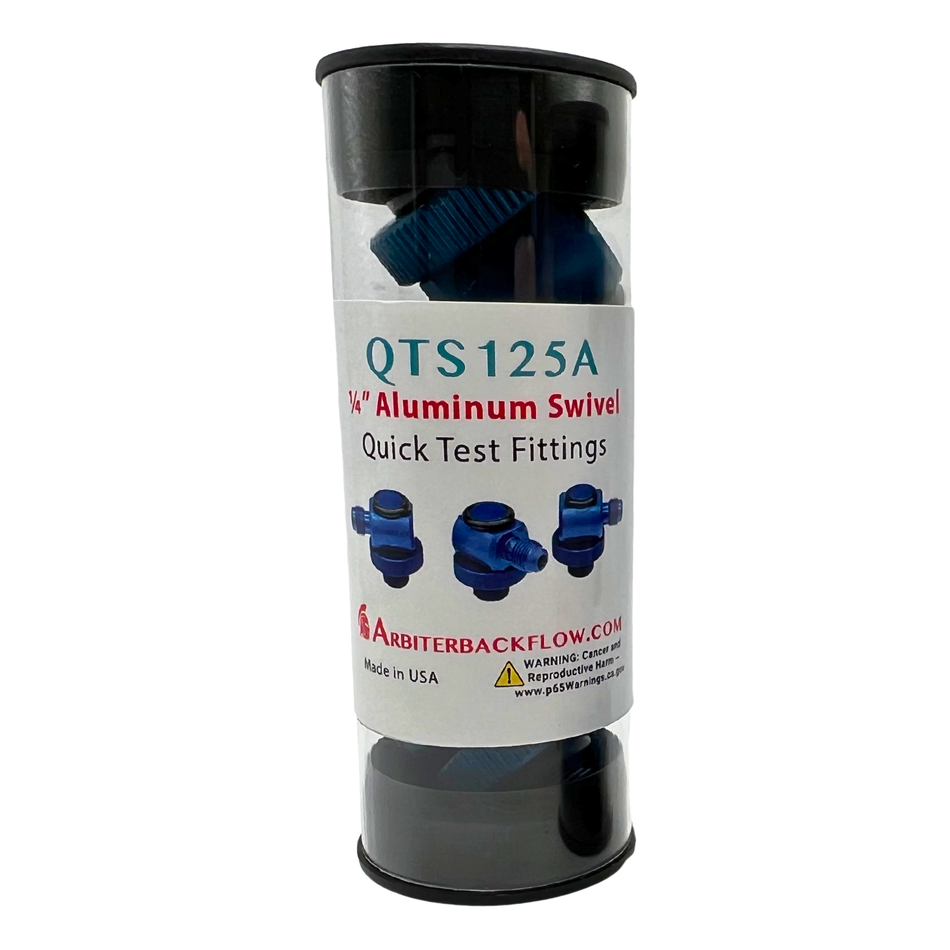 1/4" 90-Degree Swivel Aluminum Quick Test Fittings (set of 3)