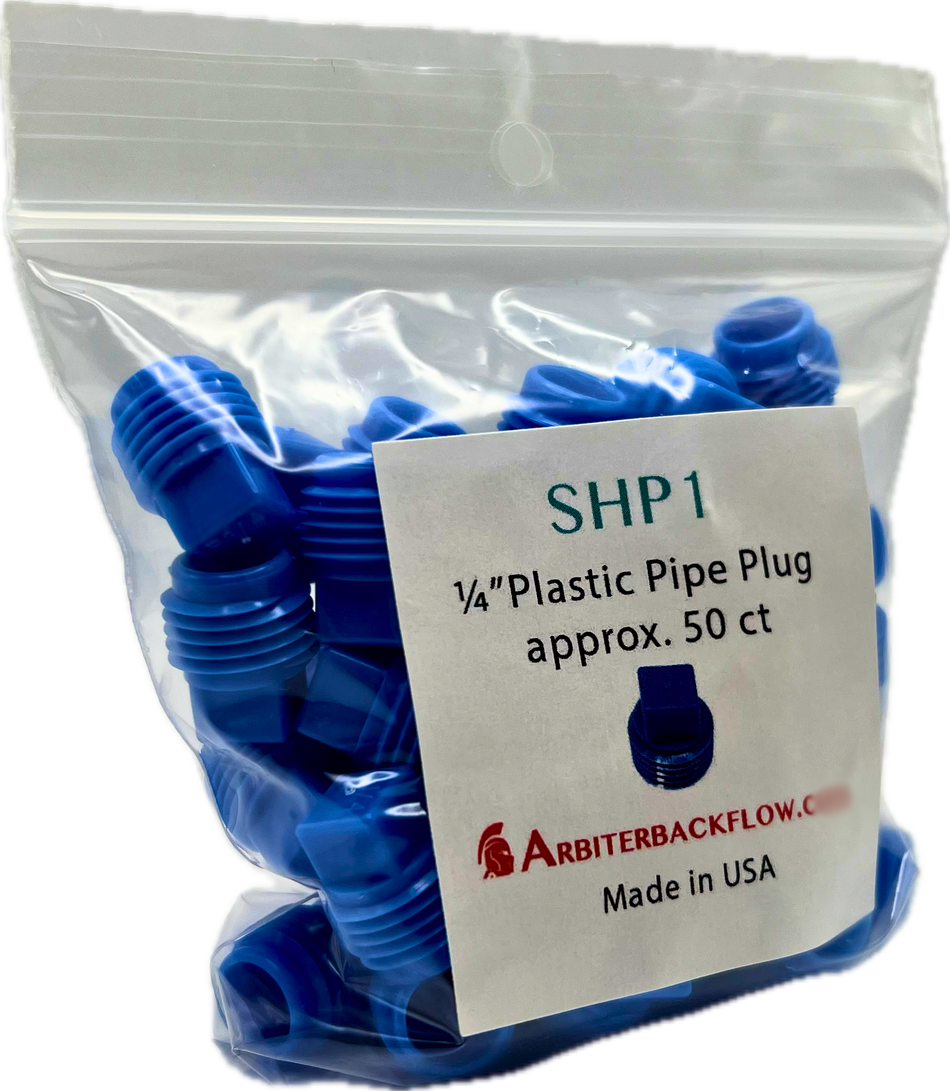 Plastic plugs for test ports on backflow assemblies, ~50 count.